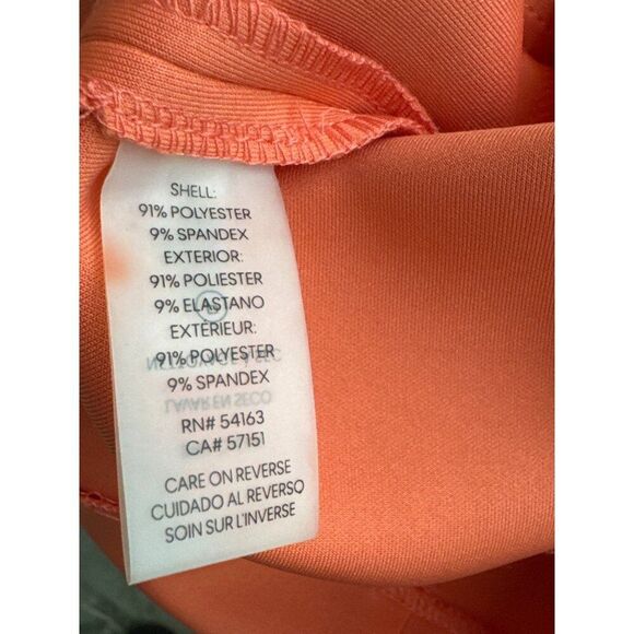 Calvin Klein Women Orange Sleeveless Notched Neckline Sheath Dress Size 12P - Picture 10 of 10